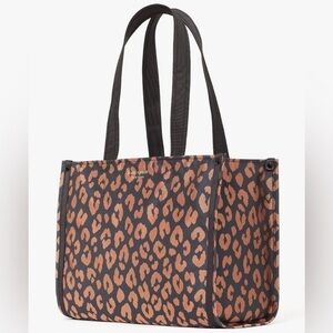 Sam medium nylon tote leopard print